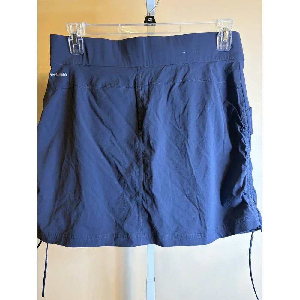 Women Columbia Omni Shield Navy Blue Cinch Side Golf Tennis Skort L - Picture 5 of 12